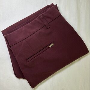 White House Black Market Women 8 The Slim Ankle Trouser‎ Pants Burgundy